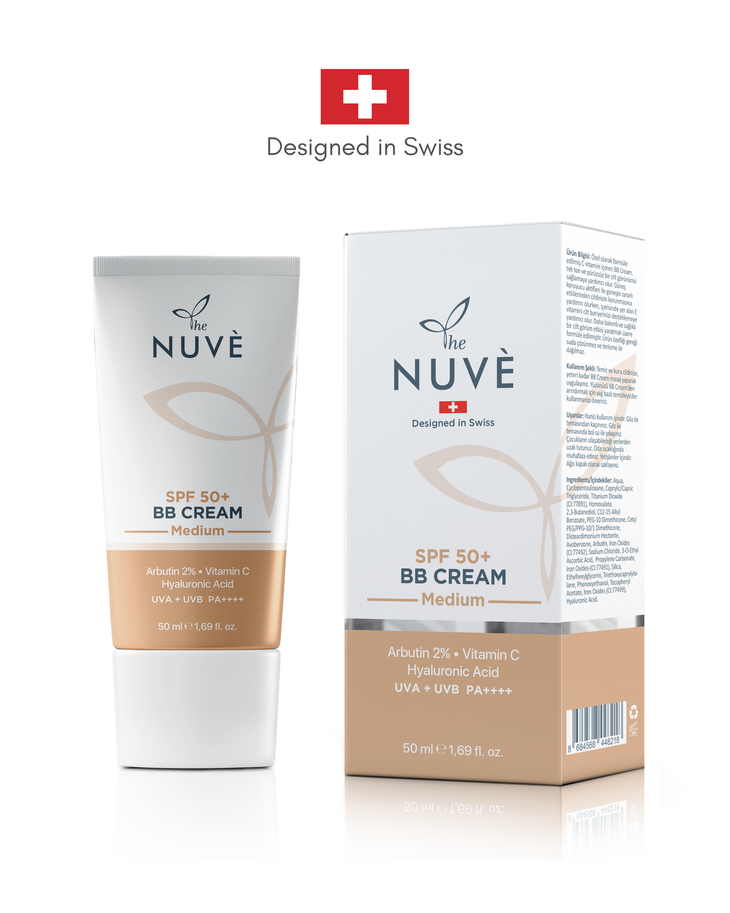 The Nuvè SPF 50+ BB Cream Medium - كريم BB ذا نوفه درجة ميديوم SPF 50+