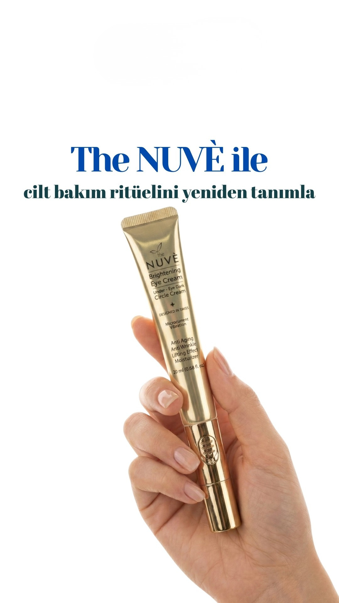 The Nuvè Brightening Eye Cream with Vibrating Head - كريم ذا نوفه المضيء حول العين برأس اهتزازي