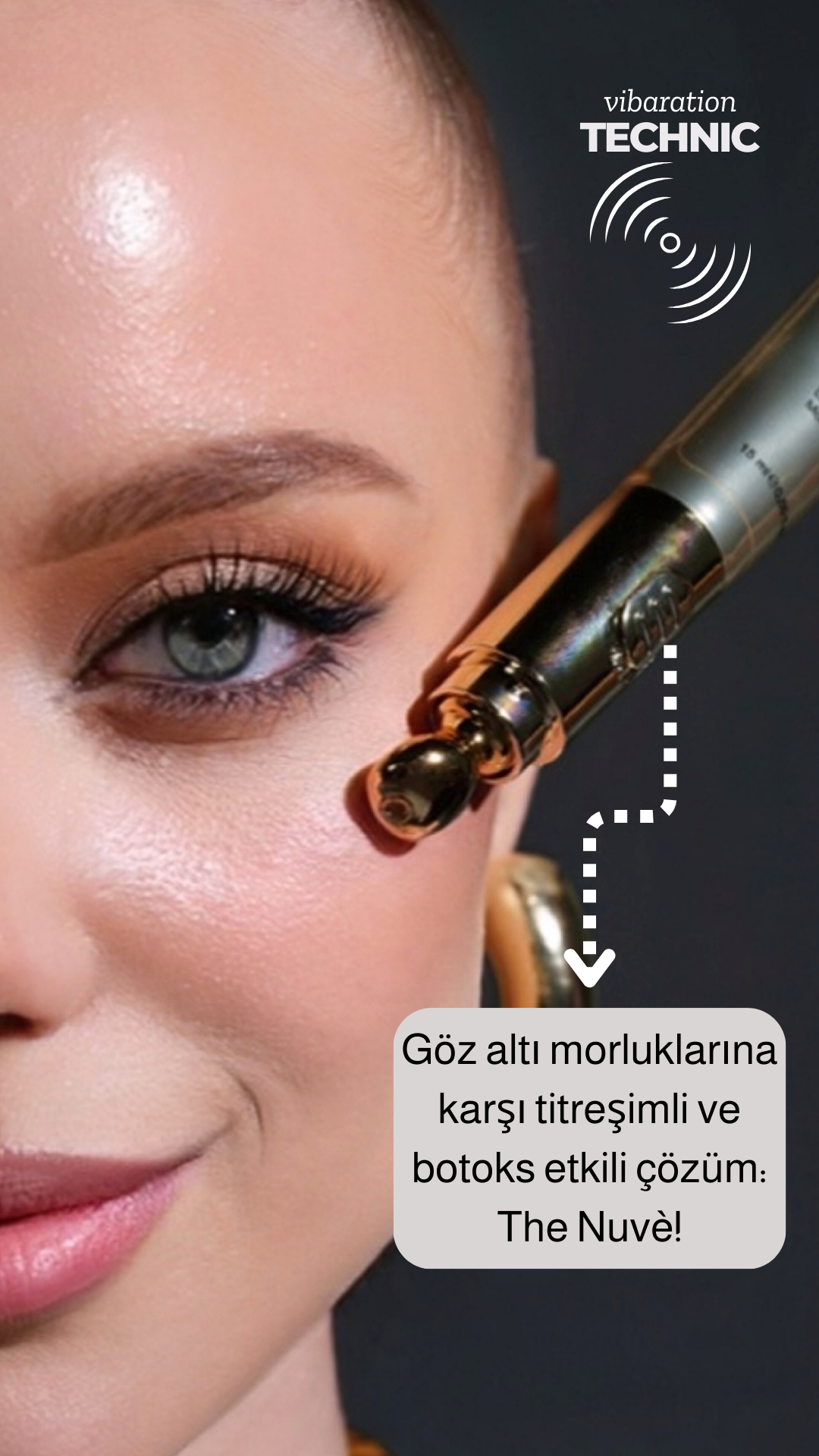 The Nuvè Brightening Eye Cream with Vibrating Head - كريم ذا نوفه المضيء حول العين برأس اهتزازي