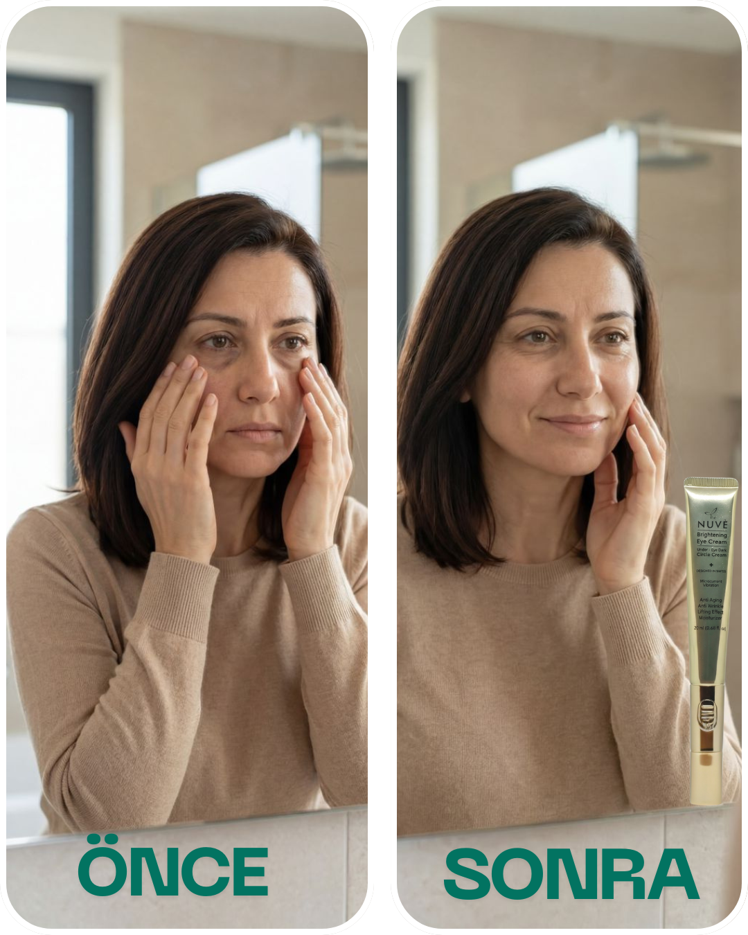 The Nuvè Brightening Eye Cream with Vibrating Head - كريم ذا نوفه المضيء حول العين برأس اهتزازي