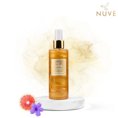 The Nuvè Shimmering Body Mist - بخاخ جسم ذا نوفه اللامع برائحة الفواكه